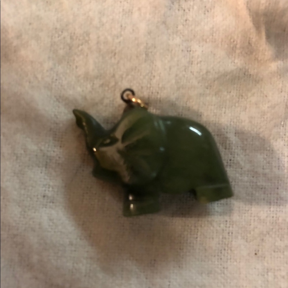 Genuine Green Jade Elephant pendant